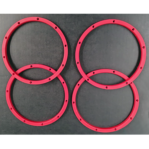 Clearance!!Silverback Baja Flat Inner Beadlock Rings (4) RED